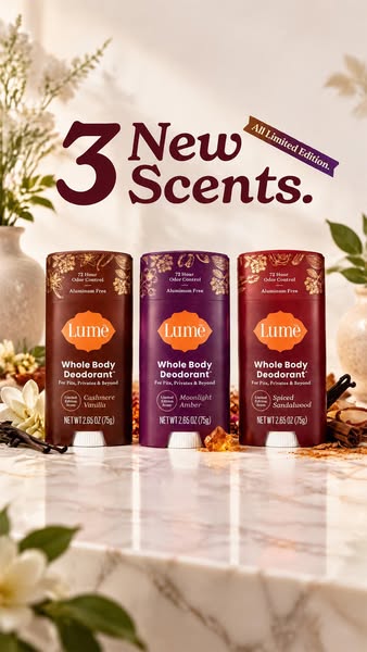 Lume Deodorant ad: Save up to 26% on the Seasonal Edit