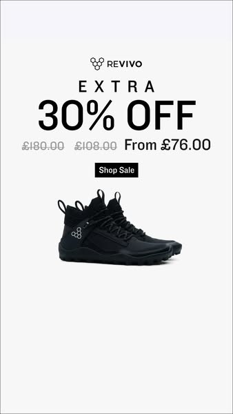 Vivobarefoot ad: Limited Time Only