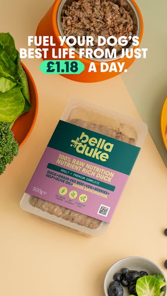 Bella+Duke ad: Bella+Duke raw dog food