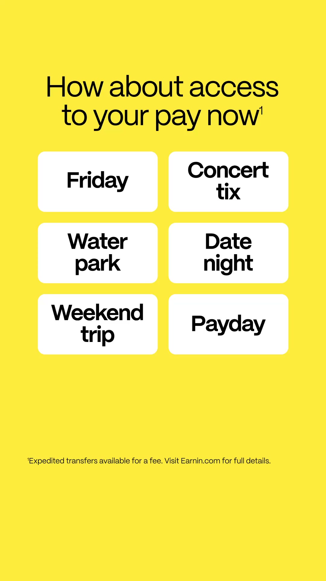 EarnIn ad: Payday Shouldn't Be a Wait