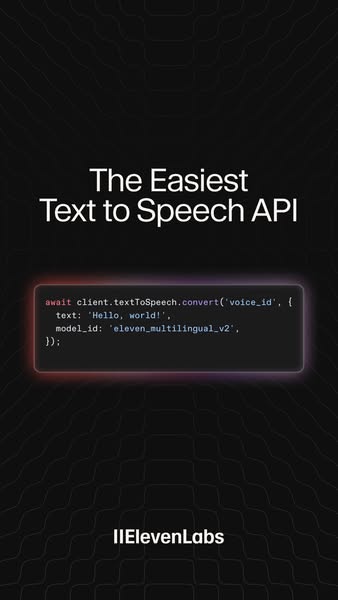 ElevenLabs ad: Built for Real Time