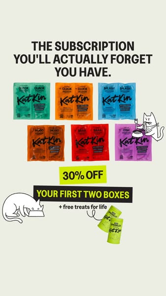 KatKin ad: 100% fresh meat for healthy cats