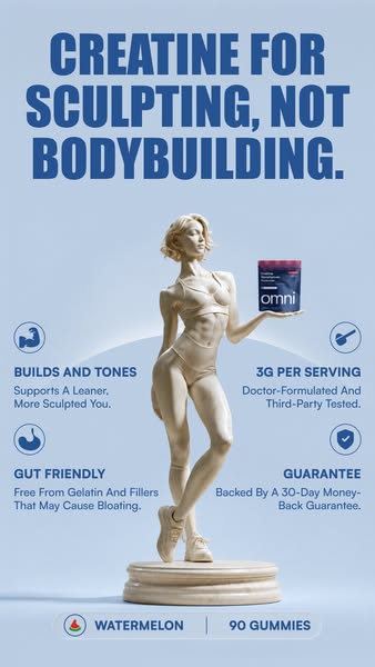 OMNI Longevity ad: Real Creatine - 43% OFF TODAY 👉