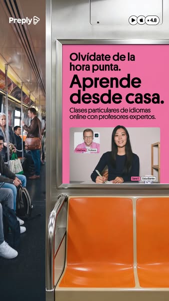 Preply ad: Progresa cada día.