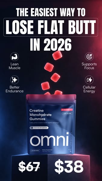 OMNI Longevity ad: Creatine Made Delicious 🍉 🍑