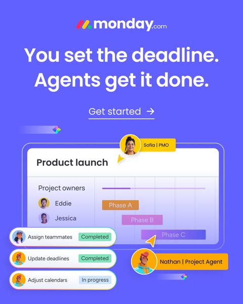 monday.com ad: Where agents get your work done