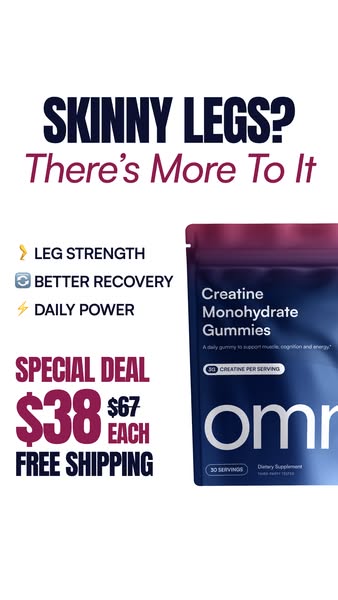 OMNI Longevity ad: Creatine Made Delicious 🍉 🍑