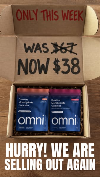 OMNI Longevity ad: Real Creatine - 43% OFF TODAY 👉