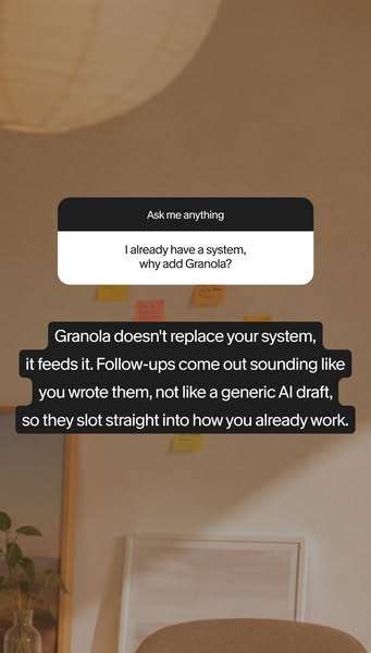 Granola ad: The AI notepad for meetings