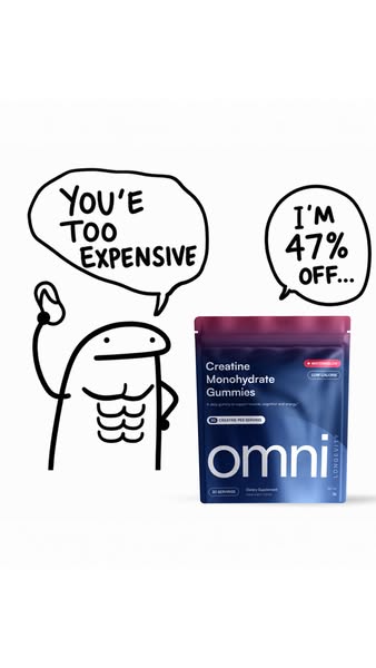 OMNI Longevity ad: Real Creatine - 47% OFF TODAY 👉