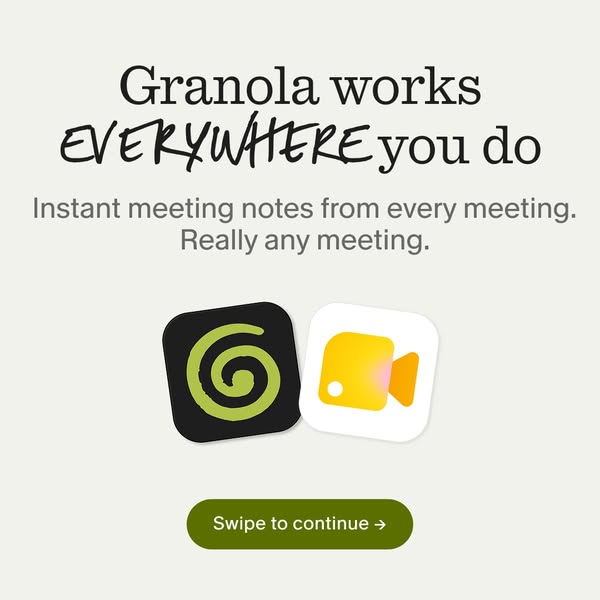 Granola ad: The AI notepad for meetings