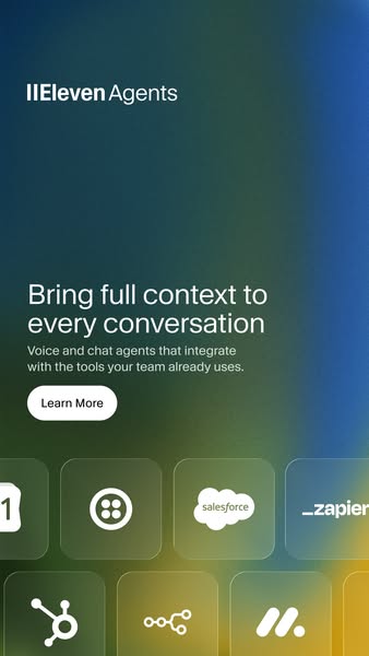 ElevenLabs ad: Built to Resolve. Not Just Respond