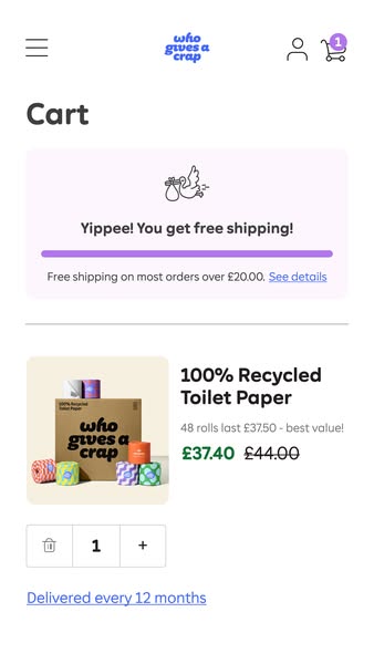 Who Gives A Crap ad: Good for your bum and your budget