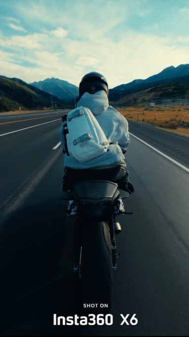 Insta360 ad: Try out these X6 settings next time you’re out riding! 8k 30fps Auto Shutter Speed ISO 800 MAX 130 Degree FOV Stabilization: Tilt Lock #moto