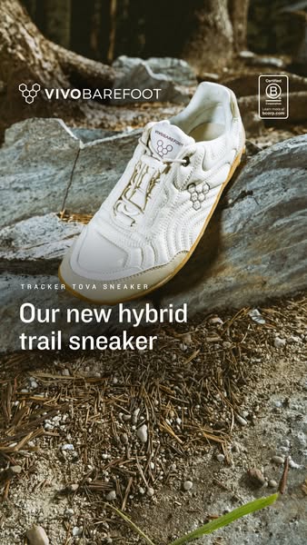 Vivobarefoot ad: Built for the trail. Made for play.