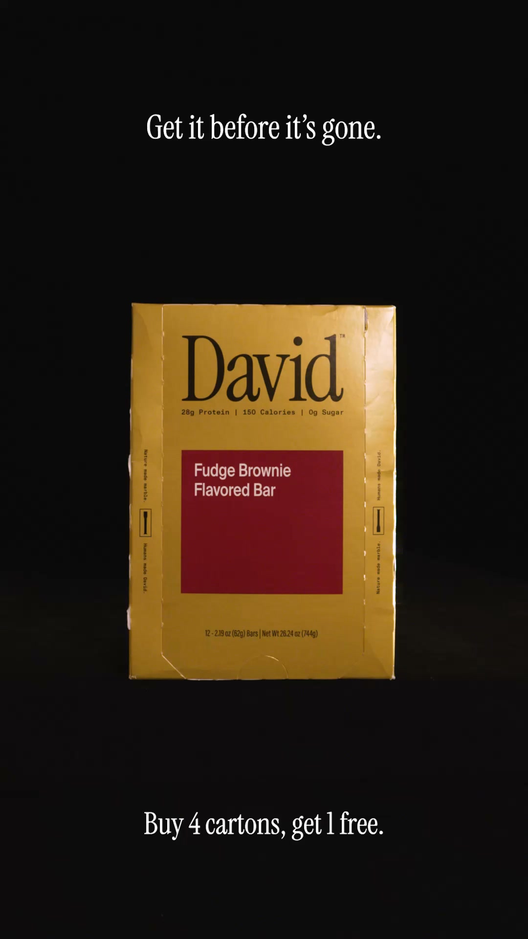 David Protein ad: Free shipping on your first order.