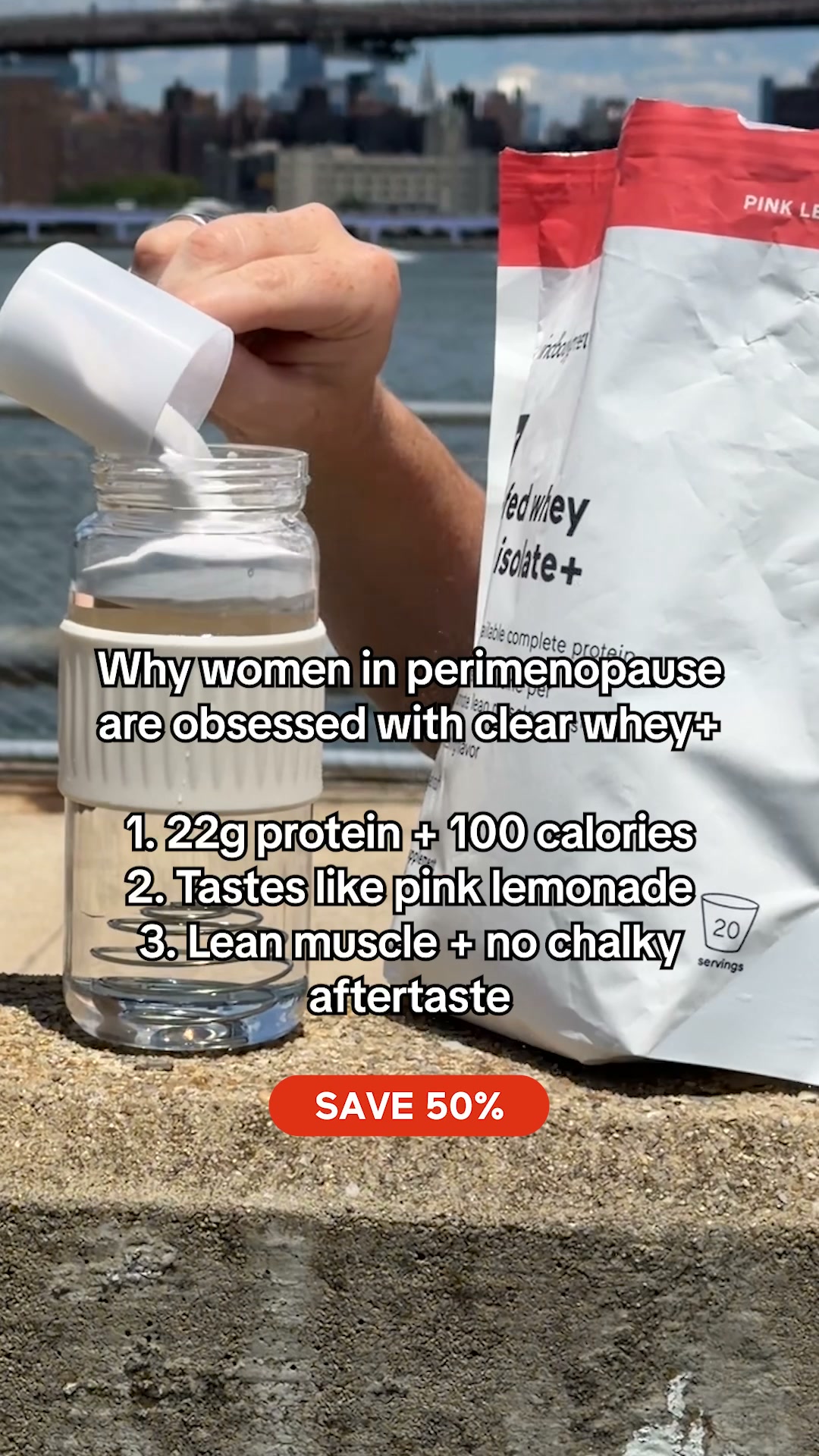 mindbodygreen ad: Light, refreshing, and packed with 22g of grass-fed protein.*