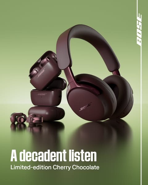 Bose ad: Limited-edition Cherry Chocolate.
