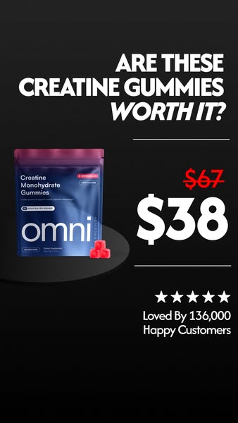 OMNI Longevity ad: Creatine Made Delicious 🍉 🍑