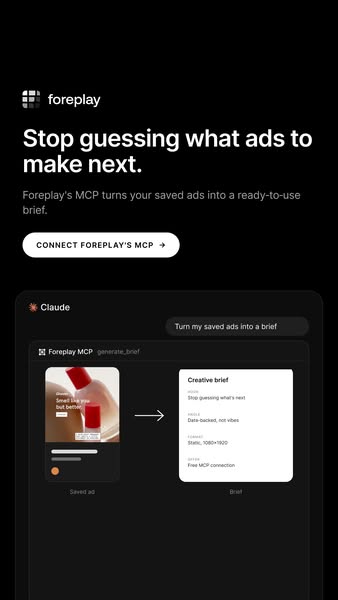 foreplay.co ad: Make ads that actually convert