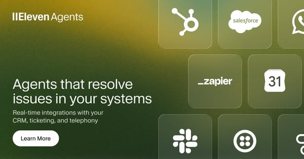 ElevenLabs ad: Built to Resolve. Not Just Respond