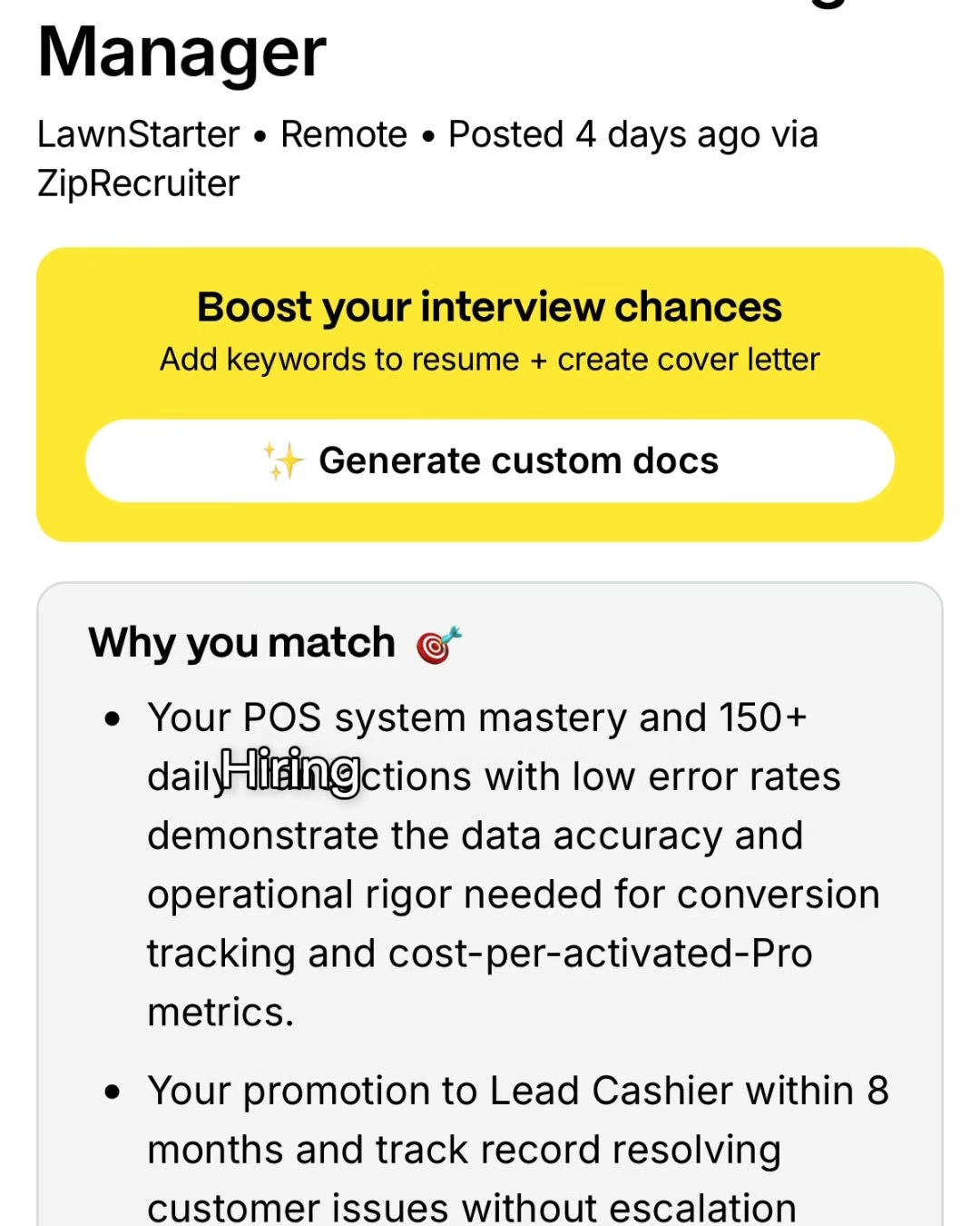 EarnIn ad: Get a free professional resume in minutes