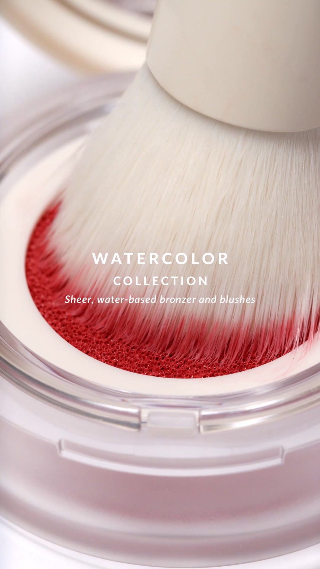 REFY ad: Sheer, water-based bronzer and blushes that melt seamlessly into skin. Discover the Watercolor Collection - skin first formula, effortless t