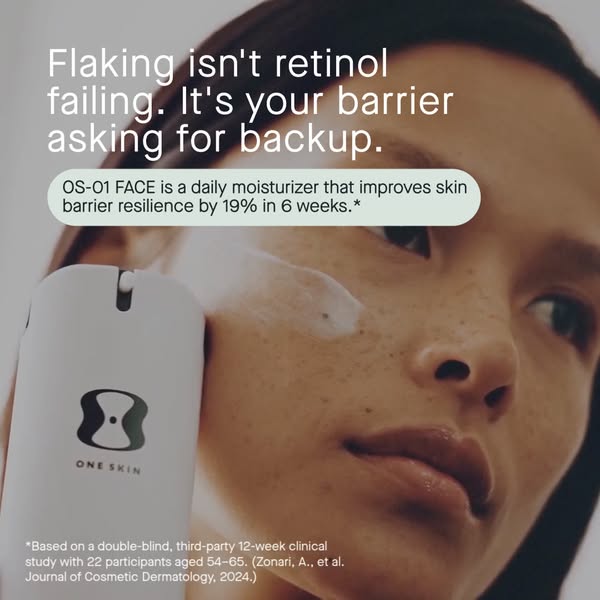 OneSkin ad: Fight skin aging at the source with OS-01 FACE