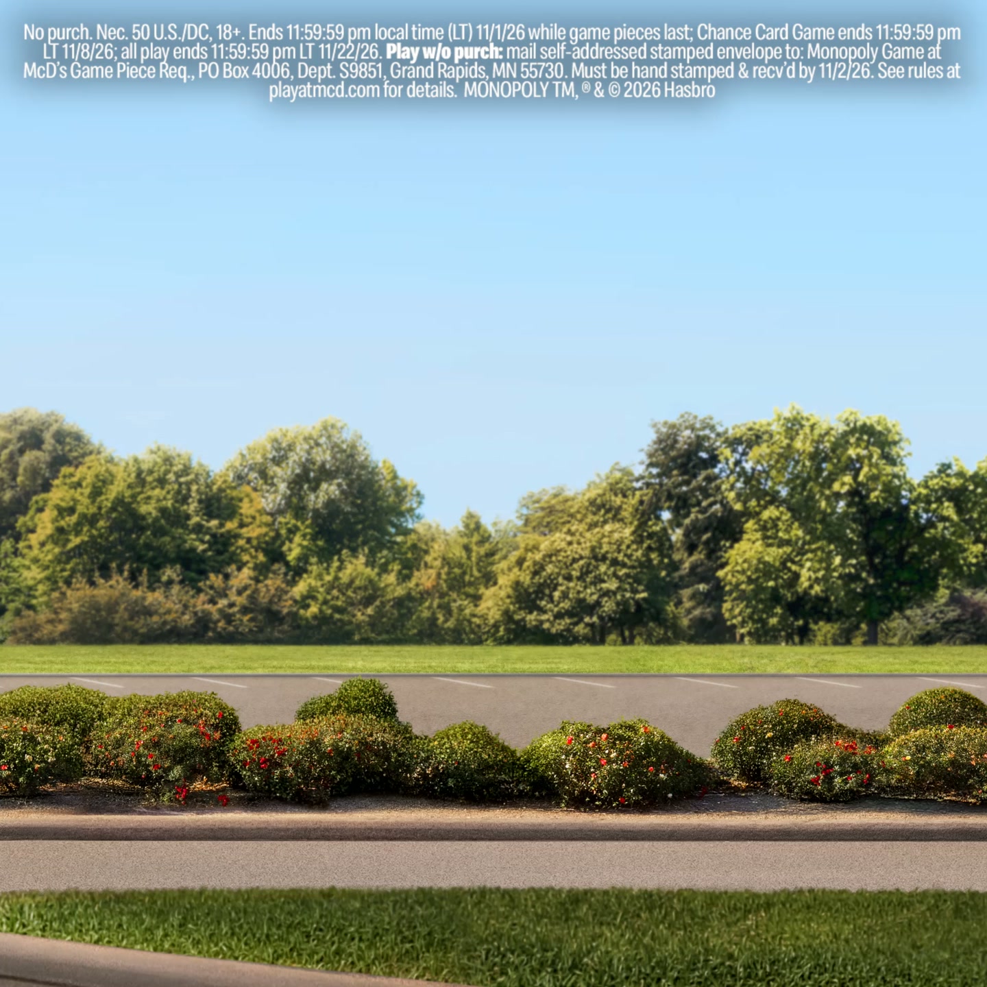 McDonald's ad: Just passing by to show you what’s up for grabs. –Mr. Monopoly 🎩