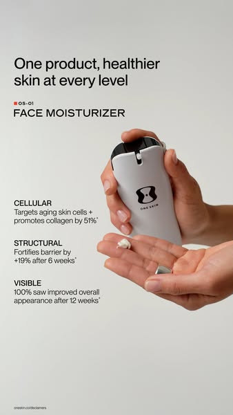 OneSkin ad: The moisturizer your routine is missing