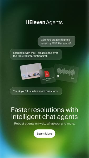 ElevenLabs ad: One Agent. Every Channel. Same Quality.