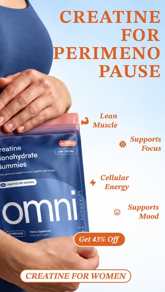 OMNI Longevity ad: Creatine Made Delicious 🍉 🍑