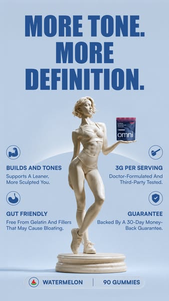 OMNI Longevity ad: Real Creatine - 43% OFF TODAY 👉