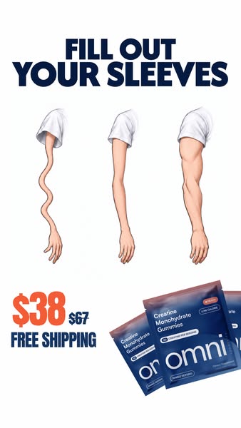 OMNI Longevity ad: Creatine Made Delicious 🍉 🍑
