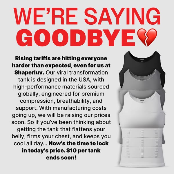 Shaperluv ad: ONLY $10 CLEARANCE SALE - LAST SIZES IN STOCK!