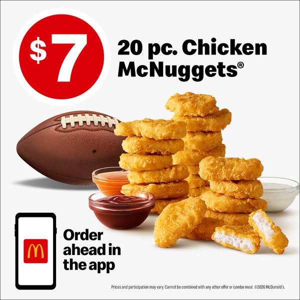 McDonald's ad: Get ready for game day.