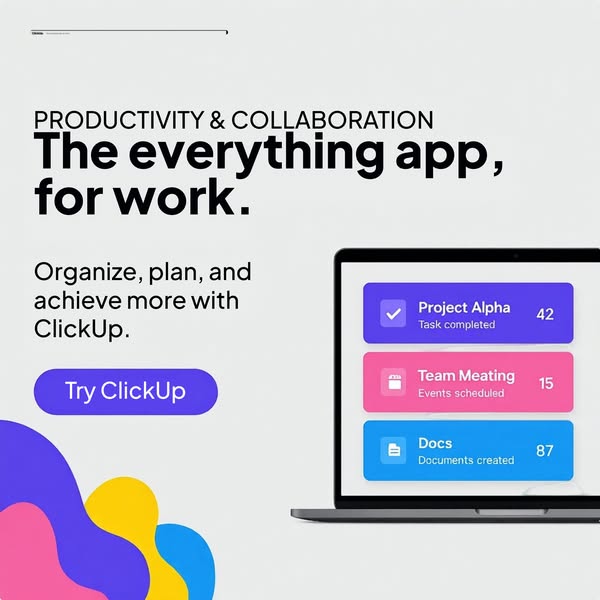 ClickUp ad: One app to replace them all