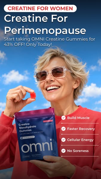 OMNI Longevity ad: Creatine Made Delicious 🍉 🍑