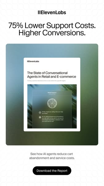 ElevenLabs ad: Get The Free Playbook