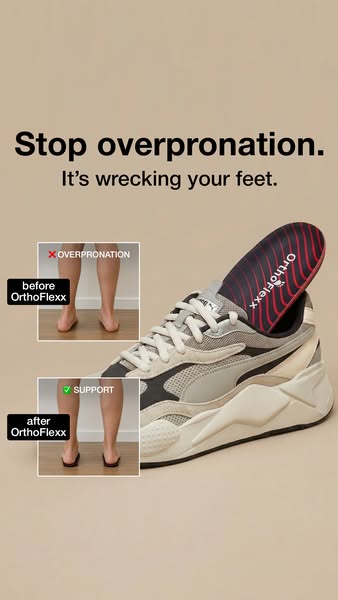 OrthoFlexx ad: Arch Support That Doesn't Collapse