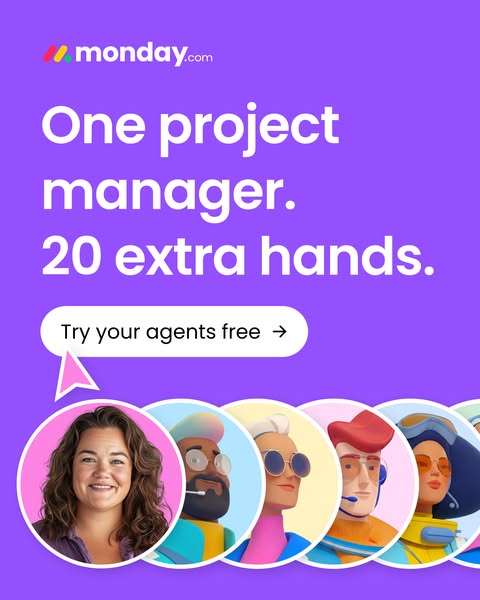 monday.com ad: Meet your AI Project Agent