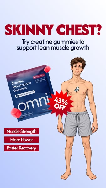 OMNI Longevity ad: Creatine Made Delicious 🍉 🍑