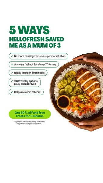 HelloFresh ad: Dinnertime sorted