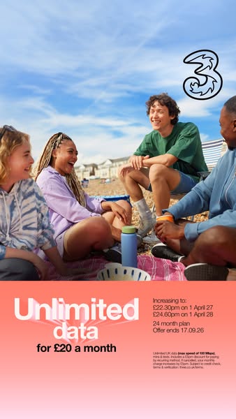 Three UK ad: Join Three today.