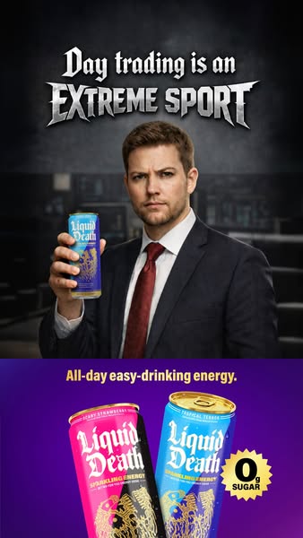 Liquid Death ad: Go Ahead. Have Another.