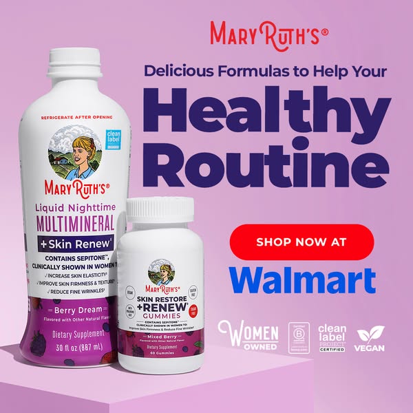 MaryRuth's ad: Now available at Walmart!