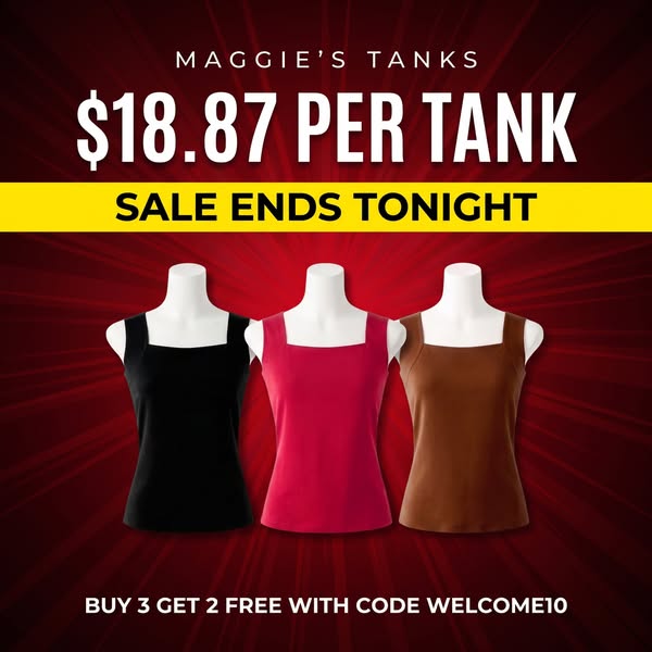 Maggie's Tanks ad: It’s a Braless 2026