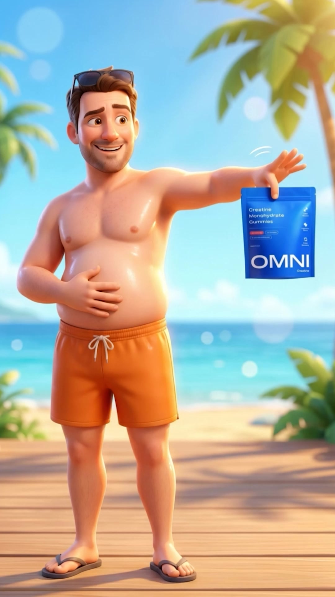 OMNI Longevity ad: Creatine Made Delicious 🍉 🍑