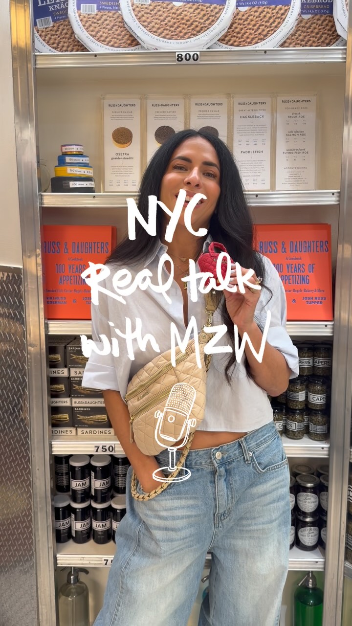 MZ Wallace ad: Stay tuned all month for MZW icons’ realest answers. New York, Real Talk 🎙️ #mzwicons @imabadidea