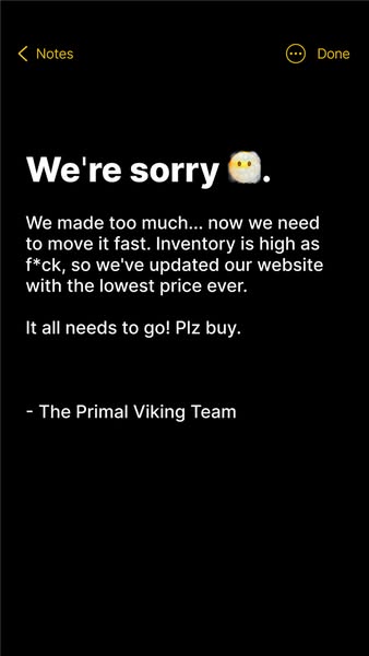 Primal Viking ad: Beer Belly & Man Boobs — Forever Gone